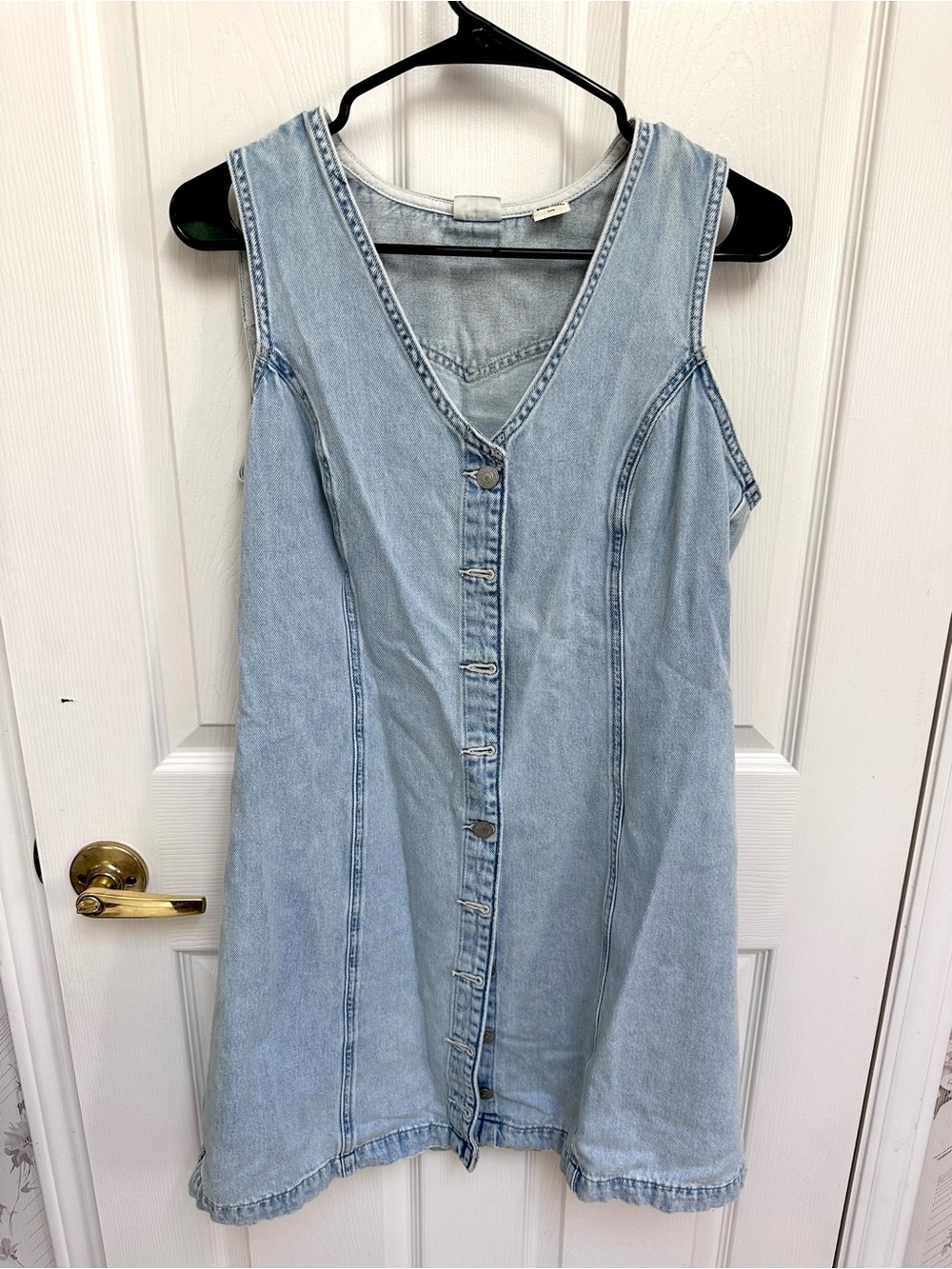 Levi's Light Blue Sleeveless Button-Front Denim Dress